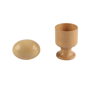 LT042 Kinderspiel zeug Holzei mit einer Tasse Montessori-Material Holz pädagogisches Kinderspiel zeug für Kleinkinder - Product Image 3