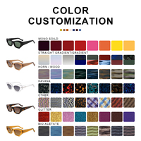 Lunettes tendance Lunettes de soleil œil de chat faites à la main Lunettes de soleil vintage de luxe Lunettes de soleil polarisées épaisses personnalisées pour hommes Lunettes de soleil en acétate pour femmes