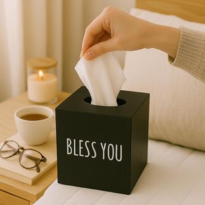 <span class=keywords><strong>Porte</strong></span>-mouchoirs décoratif pour la maison, boîte à mouchoirs en bois en forme <span class=keywords><strong>de</strong></span> <span class=keywords><strong>cube</strong></span>, couvercle carré en bois pour boîte à mouchoirs, distributeur <span class=keywords><strong>de</strong></span> mouchoirs pour salle <span class=keywords><strong>de</strong></span> bain, chambre à coucher, bureau - Product Image 2