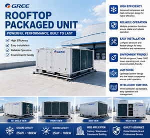Pompe à chaleur monobloc de toit Gree 3-30 tonnes 220V/380V/460V R410A – Climatiseur commercial de toit pour centres commerciaux, hôtels et supermarchés - Product Image 3