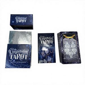 Baraja de Cartas del Tarot de la Constelación con Guía, Tema Espacial, Papel Ecológico, Diseño de Caja Azul - Product Image 1