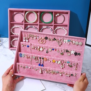 Espositore per Gioielli in Legno e Velluto Serie <span class=keywords><strong>Rosa</strong></span>, Organizzatore per Anelli e Orecchini - Product Image 6