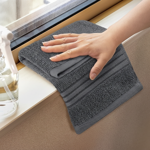 100% Cotton Bath Washcloths Quick-Dry Bathroom <b>Towel</b> Soft Absorbent and Fluffy <b>Shower</b> OEM ODM Style Customization - Product Image 1