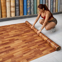 Rouleau de Revêtement de Sol en Vinyle 0,32MM X 1,83M X 25M, Tapis de Sol en PVC Éponge, Dalle de Couverture de Moquette Plastique, Linoleum Caoutchouté