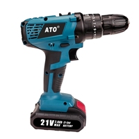 Perceuse visseuse sans fil ATO 21 Volt Perceuse sans fil Batteries de machine Perceuse sans fil 21 V Perceuse à percussion sans fil