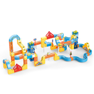 Voiture électrique magnétique DIY sur rail, 222 pièces, jouet éducatif STEM pour enfants de 4 à 6 ans, assemblage en plastique - Product Image 5