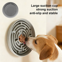 Bol de nourrissage lent pour animaux de compagnie en silicone de qualité alimentaire, antidérapant, avec ventouses puissantes