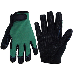 Guantes de Trabajo Antideslizantes de Silicona Impresos, Guantes de Seguridad Básicos Transpirables de Poliéster para Almacén y Ensamblaje, Logotipo Personalizado OEM ODM - Product Image 1