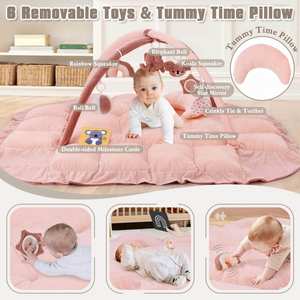 Alfombra de Actividades para Bebés, Alfombra de Gimnasio con Volumen Ajustable para el Desarrollo Sensorial y Motor de los Bebés - Product Image 3