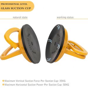 Glass <b>Tile</b> Suction Cup Lifter, Heavy Duty Aluminum, for Lifting Moving Glass, <b>Tiles</b>, <b>Mirror</b>, Granite, Fix Gap Laminate Floors - Product Image 2
