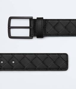 Ceinture en cuir véritable pour homme Bottega BV, ceinture classique tissée à la main, ceinture habillée à boucle à ardillon pour homme, usage quotidien au bureau, Veneta - Product Image 3