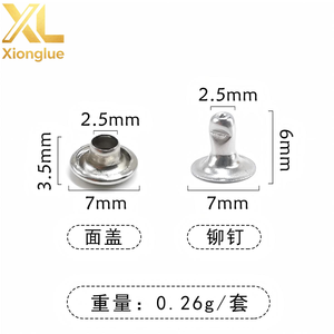 Rivets ronds noirs en fer de 13 mm, double face, plaqués or 14K/18K, attaches métalliques, emballés en sachet, accessoires pour vêtements et jeans - Product Image 4