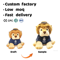 Peluche Mascotte Scolaire Personnalisée avec Logo Brodé, Souvenir Universitaire, Personnage Popcorn, Poupée en Peluche, Cadeau de Remise de Diplôme en Gros