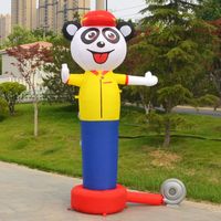 Longgang Danseur publicitaire gonflable personnalisé en tissu Oxford, avec bras oscillant et lampe LED, résistant au soleil et à l'eau, installation facile, motif abeille mignon pour fêtes