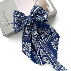 Paisley stampa tessuto capelli bandana fiocco molletta per le donne-dolce stile accessori per capelli per il ballo di San Valentino di Halloween - Product Image 5