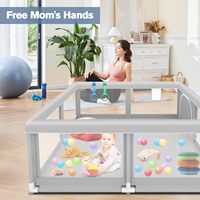Parc pour bébé portable, design moderne Oxford, écologique, pour salon, utilisation intérieure et extérieure, sécurisé pour ramper