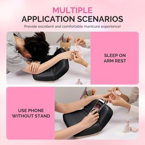 Reposabrazos Ajustable para Uñas Acrílicas, Plegable, Profesional, de Cuero PU, Soporte para Manicura - Product Image 1