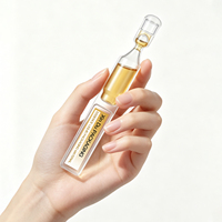 Botol Ampul Dispenser Airless Plastik Mini 1ml 2ml 5ml untuk Serum Oual Bening, Perawatan Kulit, Parfum dengan Tutup Segel