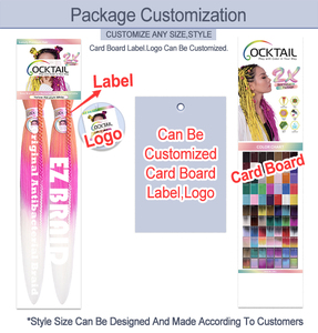 Extension Pre-stirate per <span class=keywords><strong>Trecce</strong></span> con Logo Personalizzato Gratuito 1x 2x 3x 4x, Private Label OEM & ODM Punte Sfilate Easy Braid in Stock - Product Image 3
