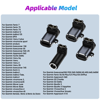 Adaptateur de câble de charge portable Eonline Type C/Micro USB femelle pour la charge des montres Garmin Fenix 7/7S/7X/6/6S/6X/5/5S/5X