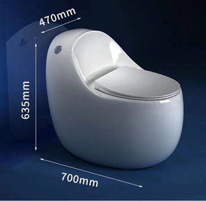 Porte-papier hygiénique skibidi forme d'oeuf unique nouvelle salle de bain sanitaire rond s piège toilette commode en céramique wc cuvette de toilette - Product Image 3