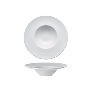 Bol à pâtes Monaco blanc 25 cm, intérieur 12 cm, en grès M1934 - Product Image 1