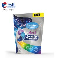 Capsules de lessive Super Clean 4 en 1 avec détergent assouplissant protecteur de couleur et détachant