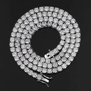 <span class=keywords><strong>Chaîne</strong></span> de tennis en moissanite VVS de haute qualité pour hommes, style hip-hop, en argent 925, bijoux glacés, <span class=keywords><strong>chaîne</strong></span> en moissanite - Product Image 3