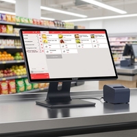 Sistema POS Todo en Uno con Pantalla Táctil de 18.5 Pulgadas, Sistema Windows, Caja Registradora para Restaurantes y Comercios Minoristas