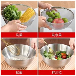 Passoire à riz en acier inoxydable Chef Jun, double couche, pour le nettoyage des légumes et du riz - Product Image 5