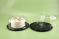 Conteneurs en plastique transparent jetables pour desserts, gâteaux, cupcakes, pâtisserie, boîte d'emballage en plastique PET avec couvercle en dôme
