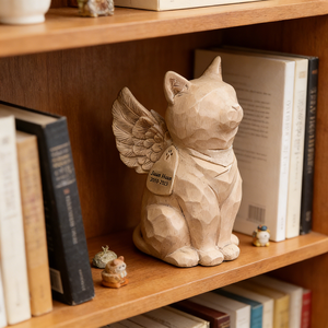 Árbol Conmemorativo de Gato Ángel Personalizado para Colgar, Gatito de Resina Hecho a Mano con Alas, Decoración Elegante de Invierno para Exteriores - Product Image 2