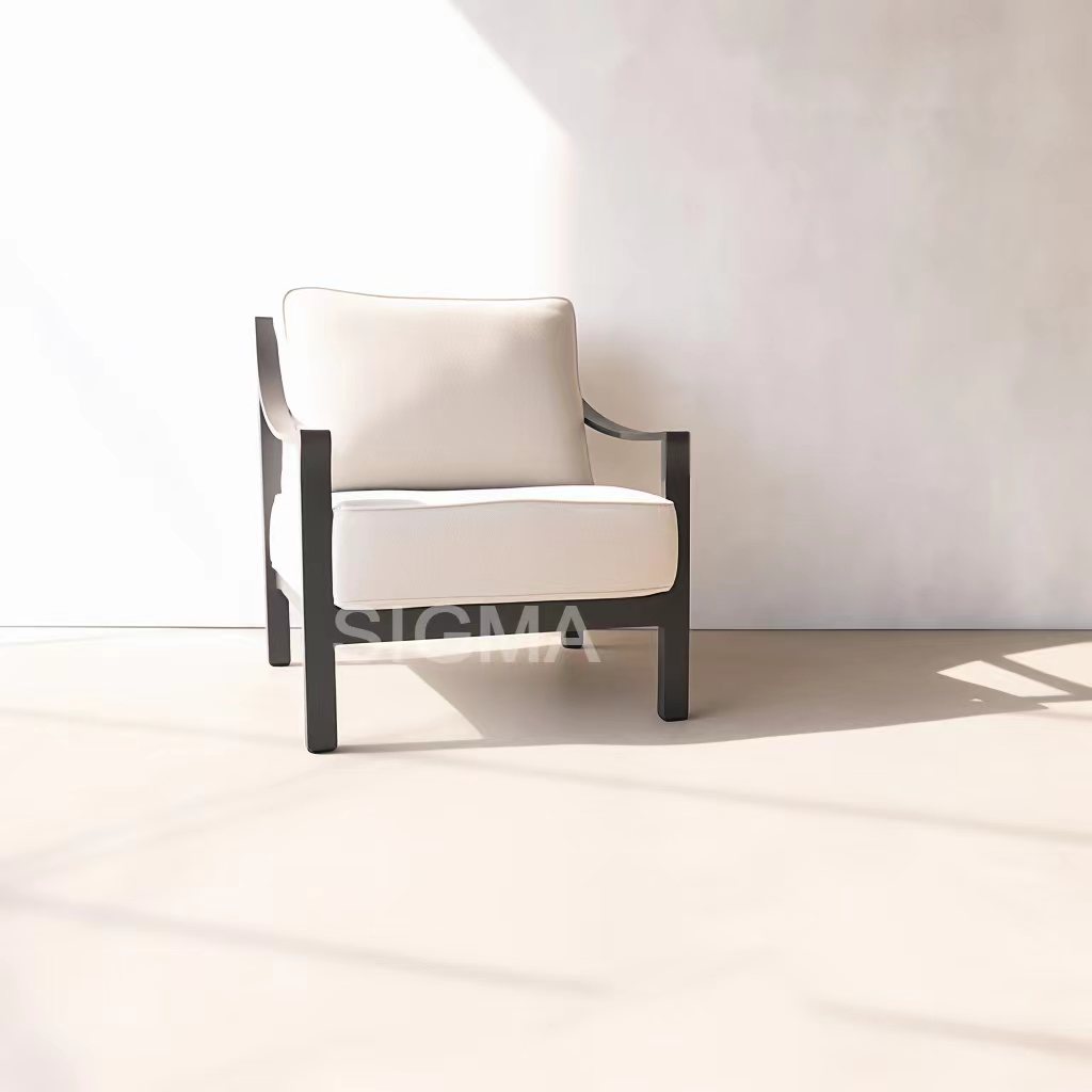 New Arrival modern garden sets patio furniture Aluminum Garden sofas single sofa