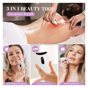 전기 얼굴 마사지기 주름 감소 노화 방지 목 얼굴 리프트 BianStone 레드 라이트 Gua Sha LED 얼굴 조각 도구 - Product Image 2