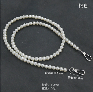 Cinturón de cadena de perlas, accesorios para bolsos hechos a mano, accesorios para bolsos, amplificador, bolso cruzado con cadena para bolso de hombro - Product Image 2