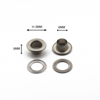 Oeillets en métal 6mm Petit oeillet en fer rond en métal Gunmetal pour toile
