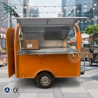 Prix de gros Nouveau chariot de nourriture de voiture mobile pour la restauration rapide Café Crème glacée Remorque alimentaire remorquable