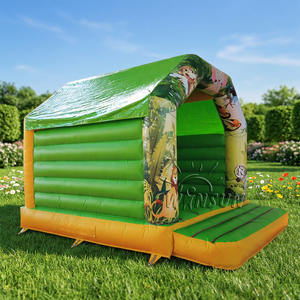 Casa de Brinco Inflable WINSUN Forest con Tobogán y Trampolín, Material de PVC Resistente al Fuego y al Agua - Product Image 1