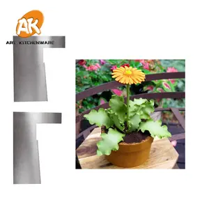 AK 2 pièces pot de fleurs gâteau grattoir en acier inoxydable plus lisse gâteau outils ustensiles de cuisine pour boulangerie CS-05