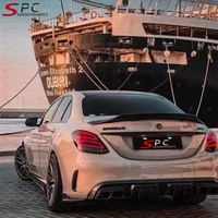 Diffuseur arrière en fibre de carbone SPC C63 pour Benz C63 2015-2021, style B, lèvre arrière en fibre de carbone pour W205 C63, spoiler inférieur arrière