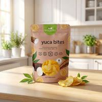 Sachet Doypack Personnalisé Imprimé avec Fermeture Zip Refermable, Sac Alimentaire Anti-Humidité pour Emballage de Chips de Manioc et Snacks
