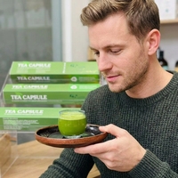 Capsules de Latte au Matcha Caramel Sans Sucre Ajouté, Dosettes de Thé Vert Lisse à Usage Unique pour Machine à Café Expresso, Vente en Gros Usine