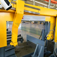 Scie à ruban CNC de haute précision pour la découpe de structures en acier, conception à double colonne, idéale pour les poutres en H et les aciers profilés
