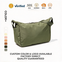 Sac bandoulière imperméable en nylon grande capacité, sac à l'épaule décontracté, logo personnalisé, couleur personnalisée, fourniture d'usine pour les voyages quotidiens