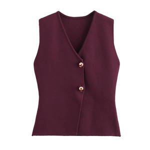 Vêtement <span class=keywords><strong>Femme</strong></span> en Gros Nouveau Style d'Été Tempérament Tendance Chandail <span class=keywords><strong>Sans</strong></span> Manches Polyvalent pour <span class=keywords><strong>Femme</strong></span> - Product Image 6