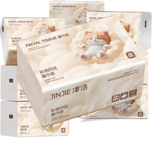 Mignonnes serviettes en papier imprimées chat, paquet doux de mouchoirs <span class=keywords><strong>Kleen</strong></span>, serviettes en papier 6 plis pour chambre d'hôtel - Product Image 2