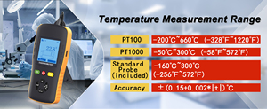 Termómetro Higrómetro Digital Portátil con Sonda PT100, Equipo Industrial de Prueba de Temperatura, Registrador de Datos de Temperatura - Product Image 2