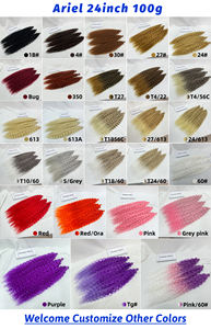 22 pulgadas 24 pulgadas 30 "Ariel Curls Deep Twist Ariel Deep Curl Ariel Curl Crochet Extensiones Trenzas Kanekalon Tresse Cheveux - Product Image 3