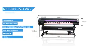 Nuovo tipo basso prezzo 1.8m 6ft di grande formato digitale Eco solvente stampante e taglierina di stampa prezzo della macchina