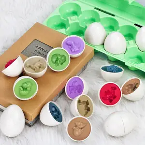 Çocuklar erken eğitim STEM oyuncak dinozor şekli eşleşen yumurta oyuncak renk eşleştirme oyunu